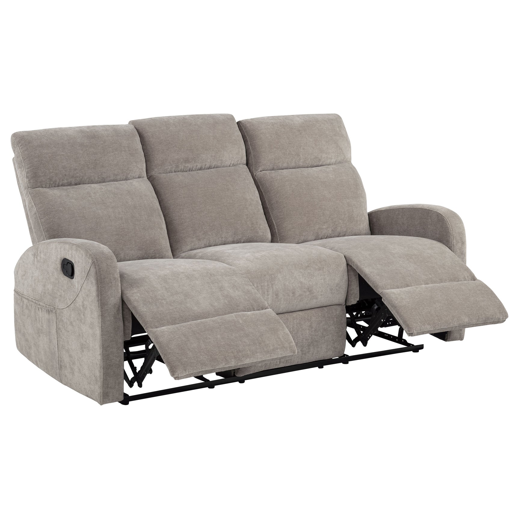Hamilton Sand 3-Piece Chenille Manual Reclining Sofa Set