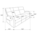 Hamilton Sand 3-Piece Chenille Manual Reclining Sofa Set