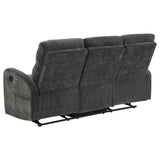 Hamilton Charcoal Grey 2-Piece Chenille Manual Reclining Sofa Set