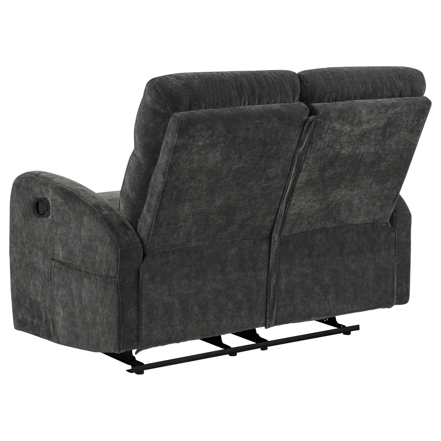 Hamilton Charcoal Grey 2-Piece Chenille Manual Reclining Sofa Set