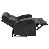 Hamilton Charcoal Grey 3-Piece Chenille Manual Reclining Sofa Set