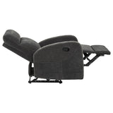 Hamilton Charcoal Grey 3-Piece Chenille Manual Reclining Sofa Set