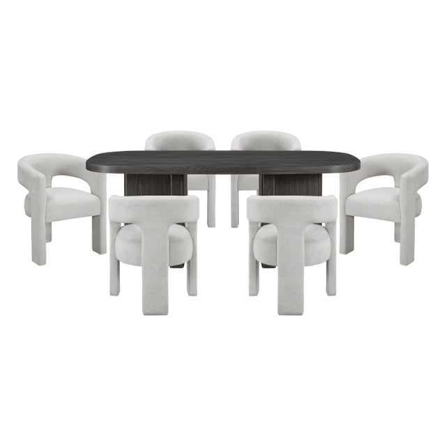 Marais White 6pc Dining Set
