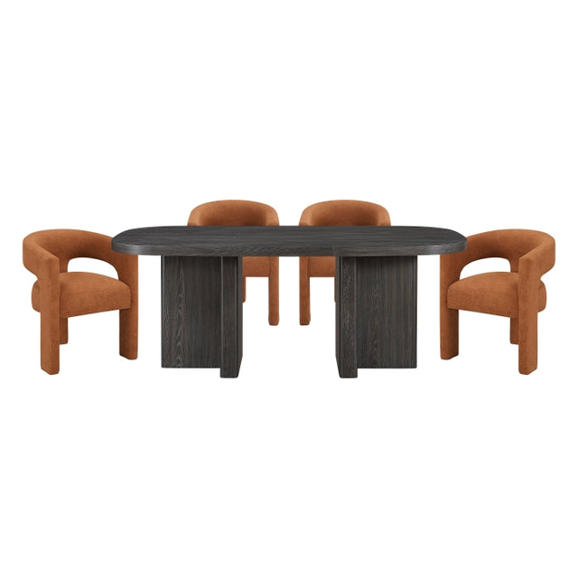 Marais White 5pc Dining Set