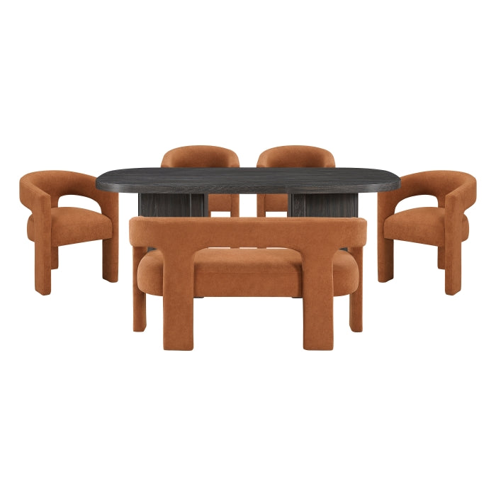 Marais White 6pc Dining Set