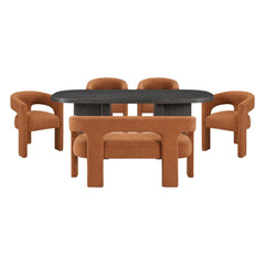 Marais Brown 6pc Dining Set