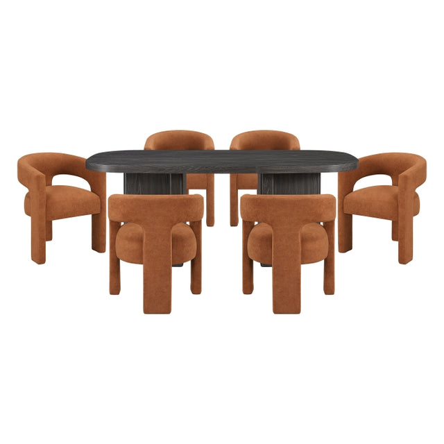 Marais White 7pc Dining Set