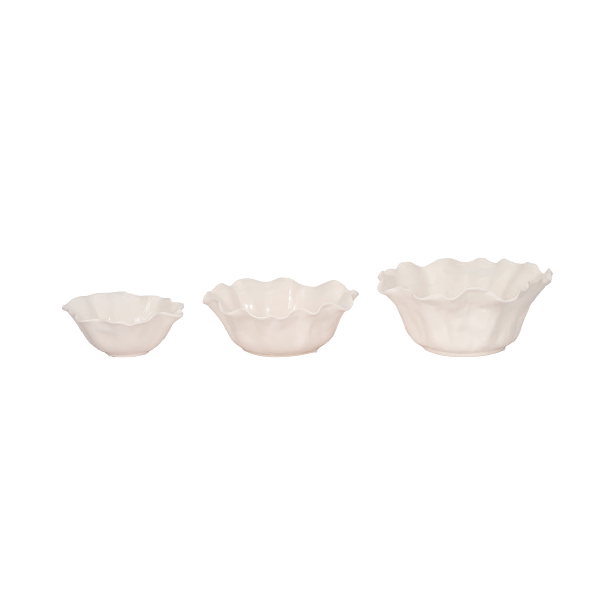 Dales Ivory Petal Bowls (Set of 3)