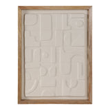 Bandini White/Brown Geo Modern Paper Mache Wall Art