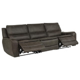 Marcell Grey 3-Piece Transitional Power Reclining Sofa With Usb Charging