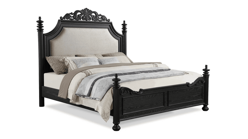 Kingsbury Black King Arched Bed - Ornate Home