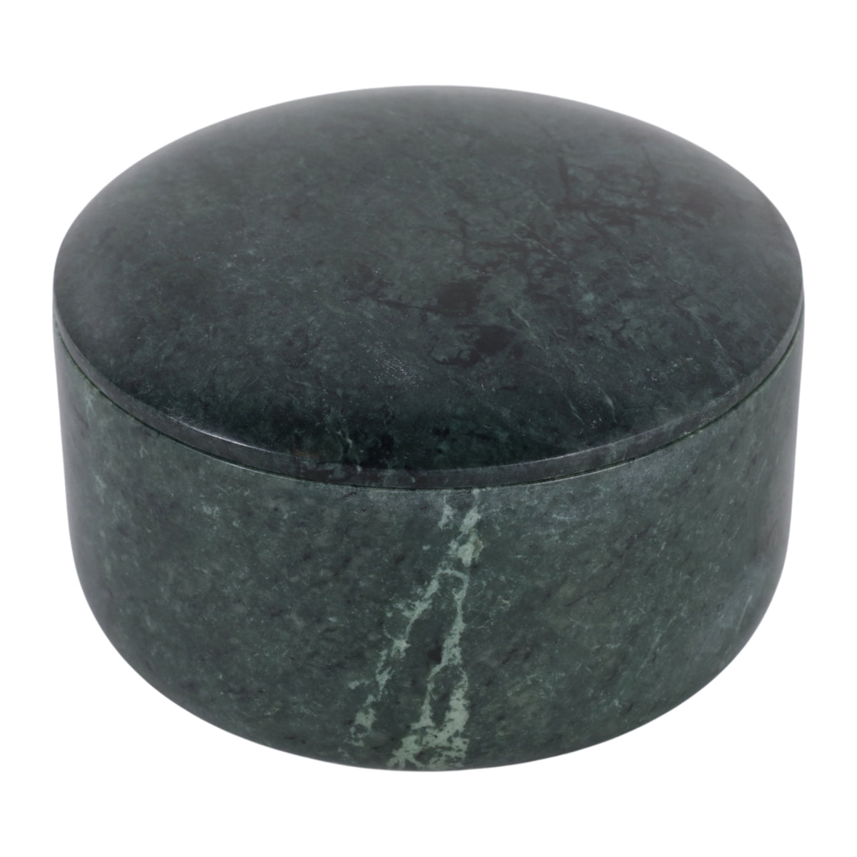 Curtner Green Curved Edge Round Marble Box