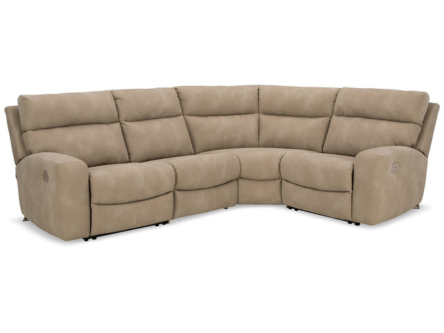 Next-Gen DuraPella Sand 4-Piece Power Reclining Sectional - Ornate Home