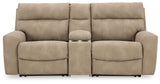 Next-Gen DuraPella Sand 3-Piece Power Reclining Sectional Loveseat with Console - Ornate Home