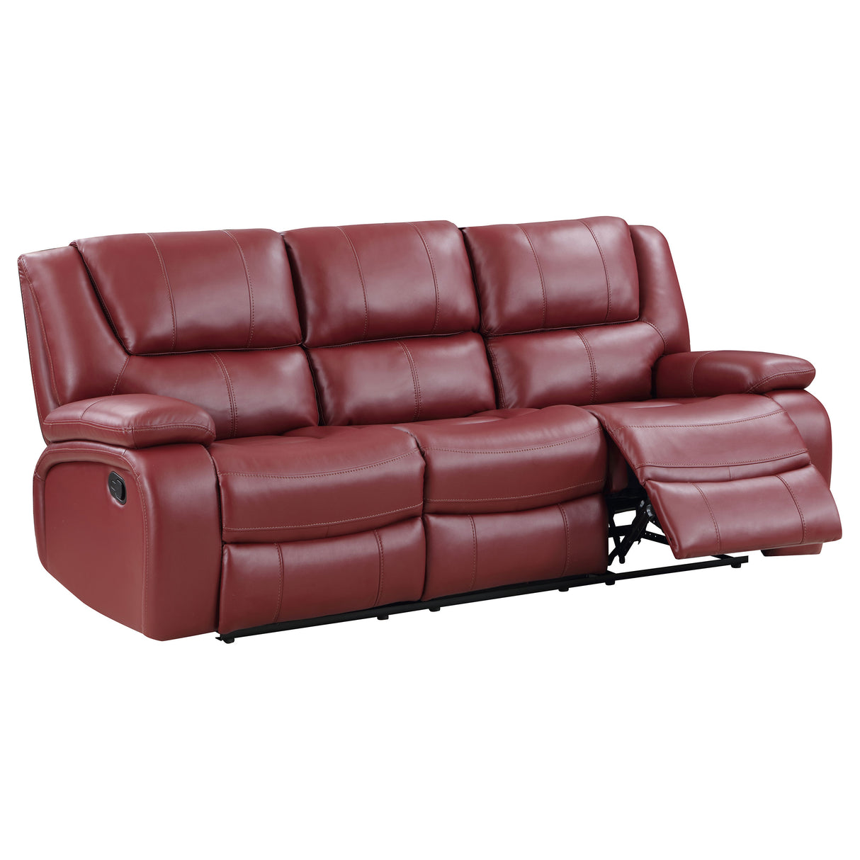 Camila Red 2-piece Upholstered Reclining Sofa Set - Ornate Home