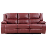 Camila Red 2-piece Upholstered Reclining Sofa Set - Ornate Home