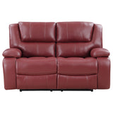 Camila Red 2-piece Upholstered Reclining Sofa Set - Ornate Home