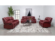 Camila Red 3-piece Upholstered Reclining Sofa Set - Ornate Home