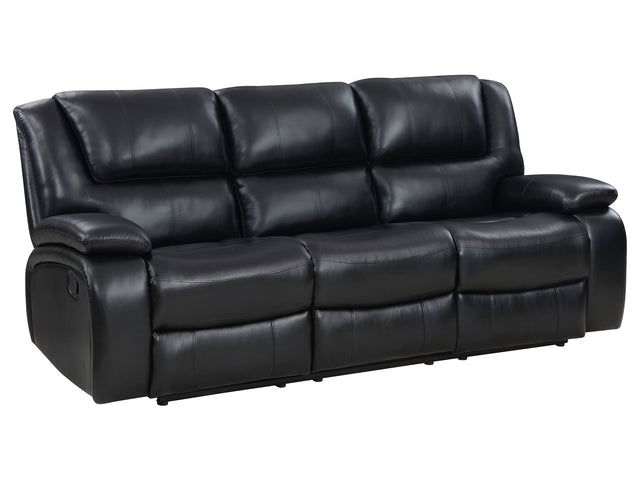 Camila Black Reclining Sofa - Ornate Home