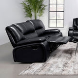 Camila Black Reclining Loveseat - Ornate Home