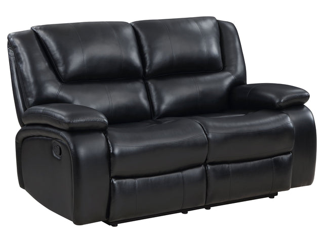 Camila Black Reclining Loveseat - Ornate Home