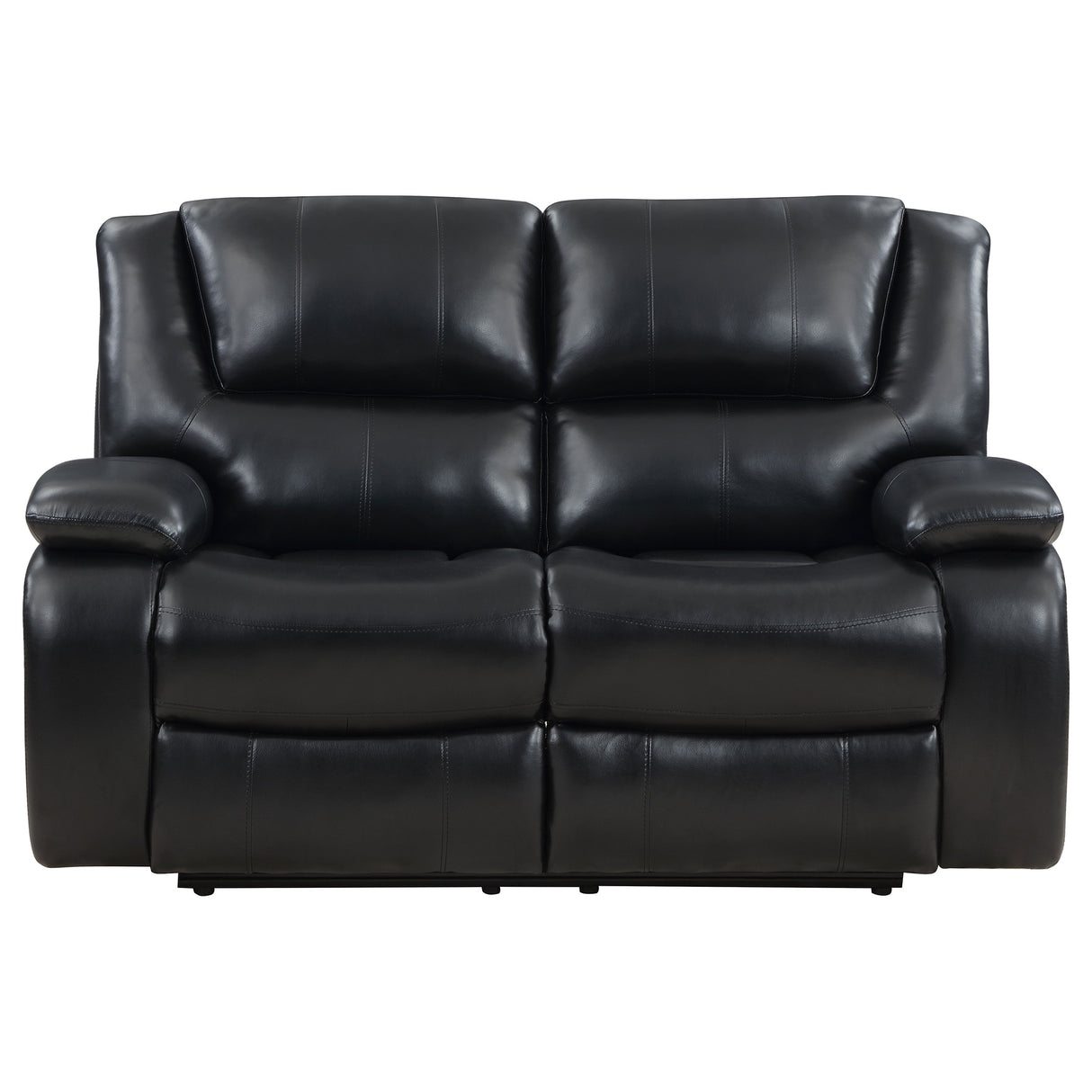 Camila Black Reclining Loveseat - Ornate Home