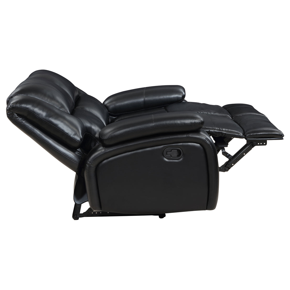 Camila Black Reclining Loveseat - Ornate Home