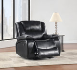 Camila Black Glider Recliner - Ornate Home