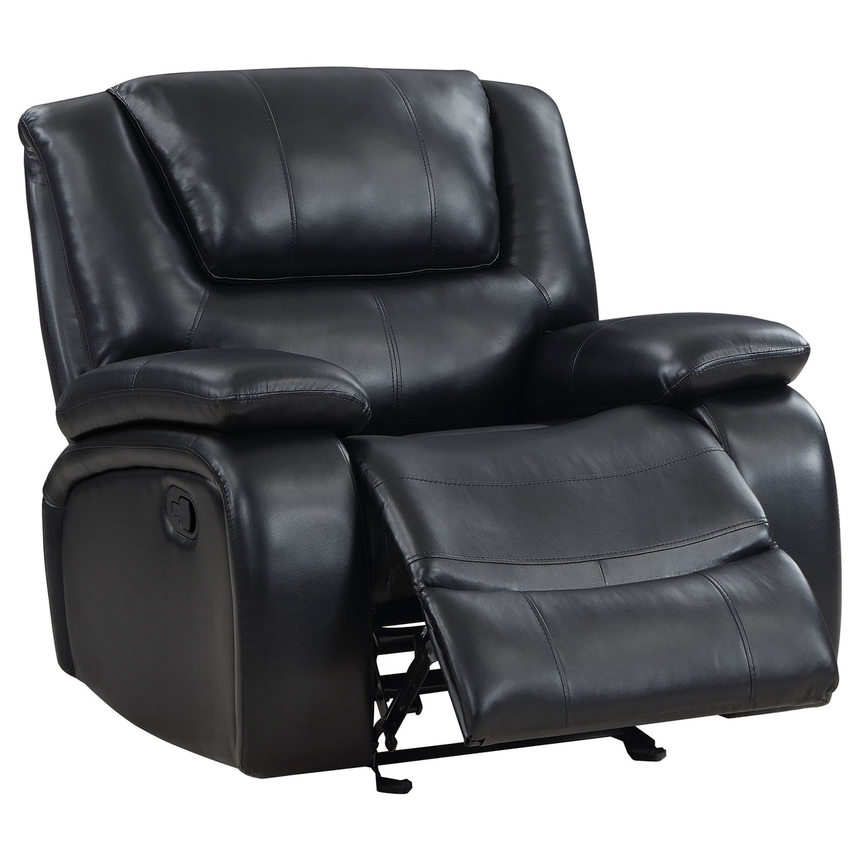 Camila Black Glider Recliner - Ornate Home