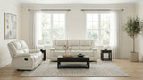 Camila White 2-Piece Upholstered Reclining Sofa Set
