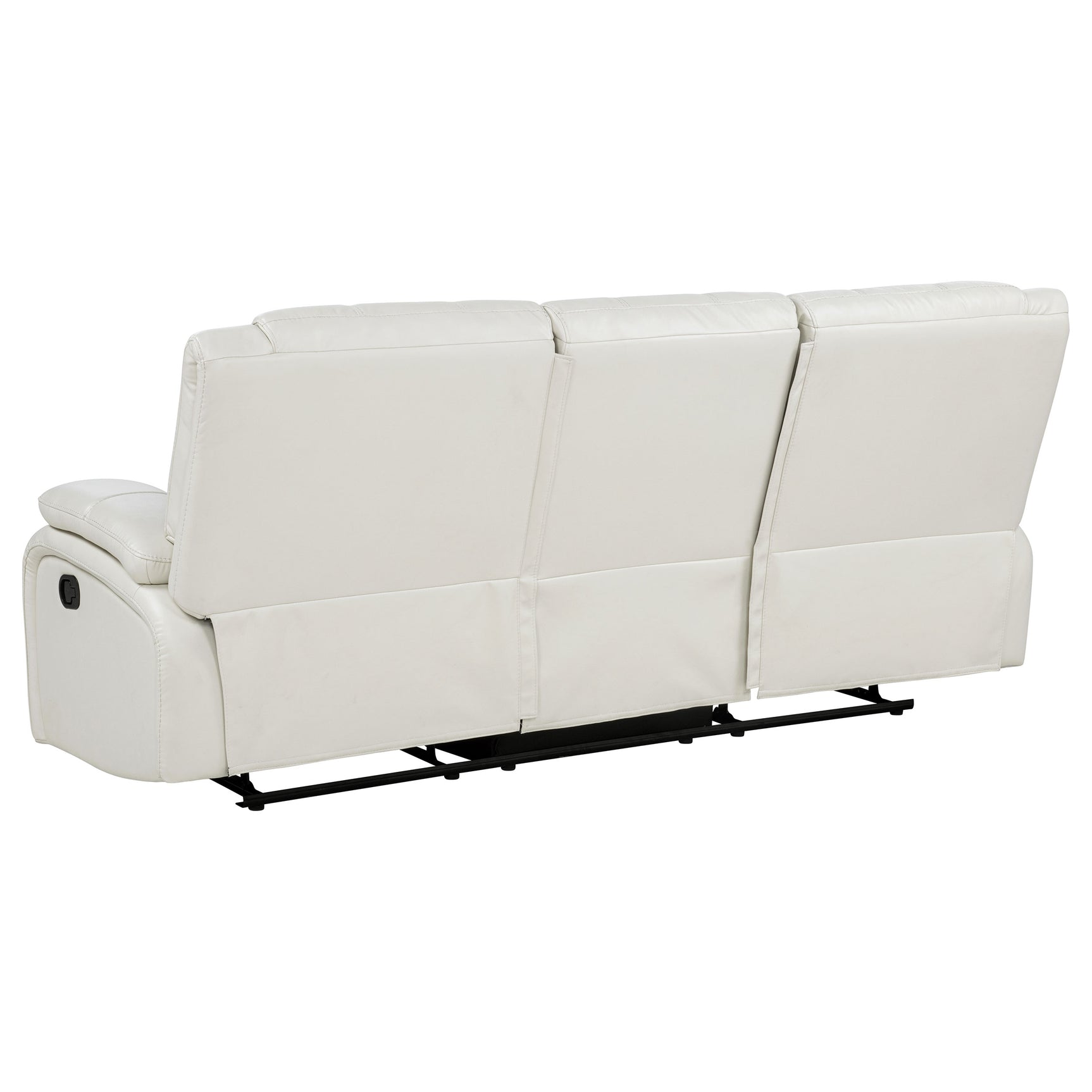 Camila White 2-Piece Upholstered Reclining Sofa Set