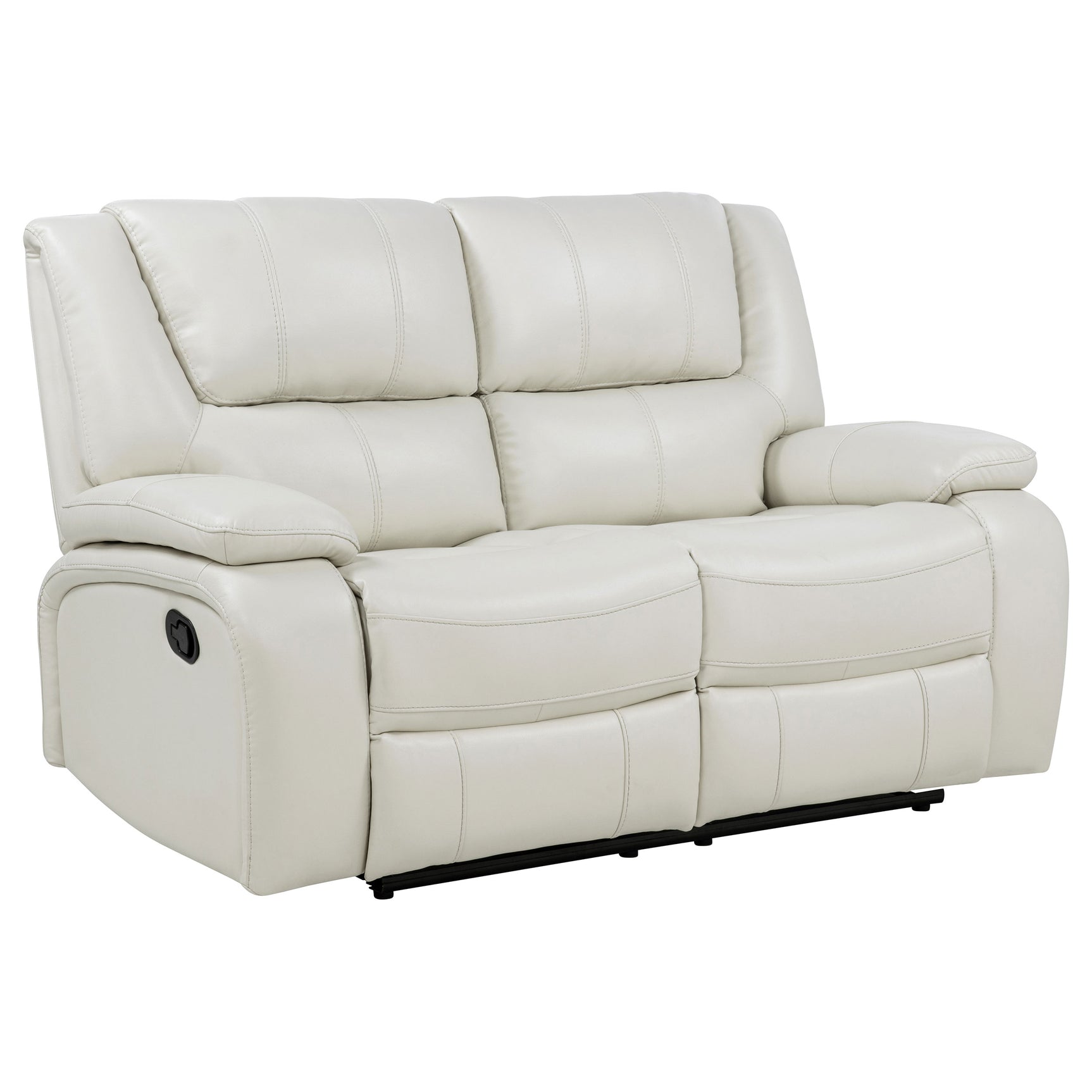 Camila White 2-Piece Upholstered Reclining Sofa Set