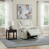 Camila White Upholstered Glider Recliner Chair