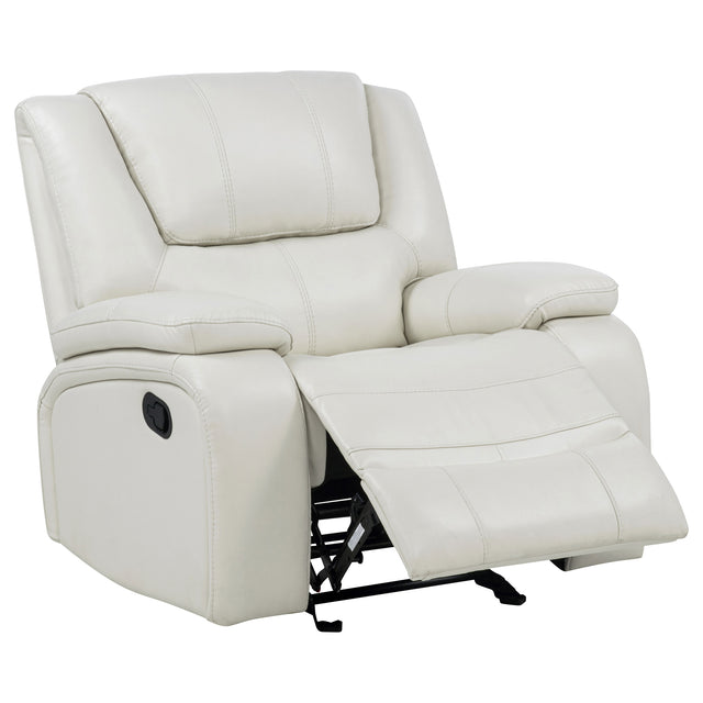 Camila White Upholstered Glider Recliner Chair