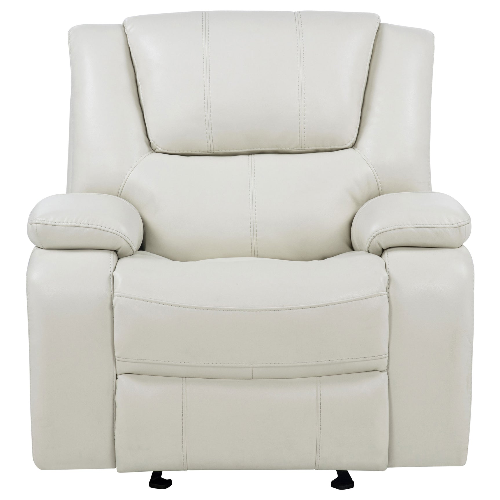Camila White Upholstered Glider Recliner Chair