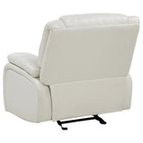 Camila White Upholstered Glider Recliner Chair