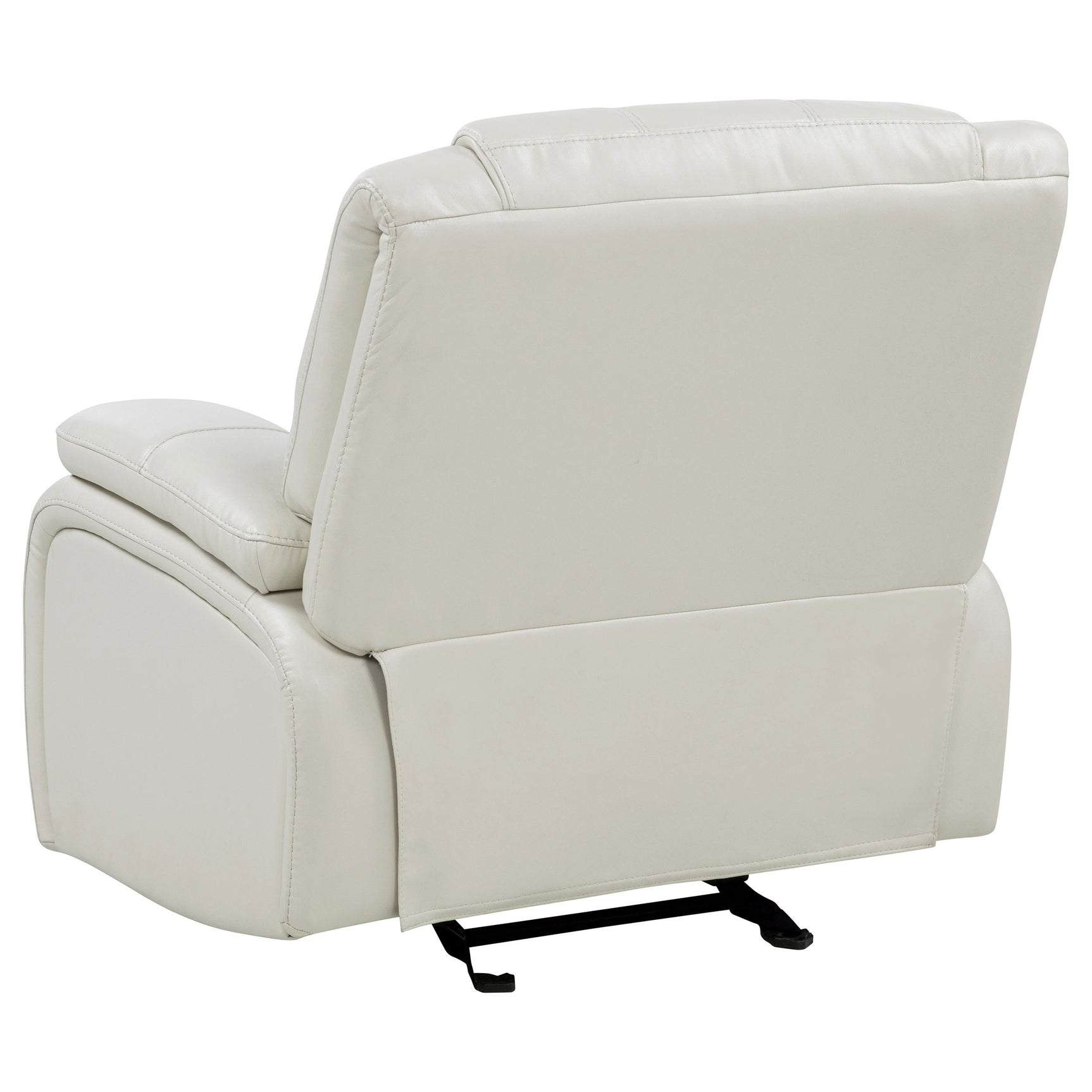 Camila White Upholstered Glider Recliner Chair