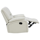 Camila White Upholstered Glider Recliner Chair