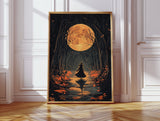 Witch Beneath the Harvest Moonlight