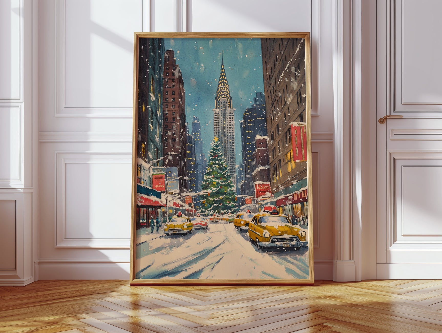 New York Winter Christmas Cityscape