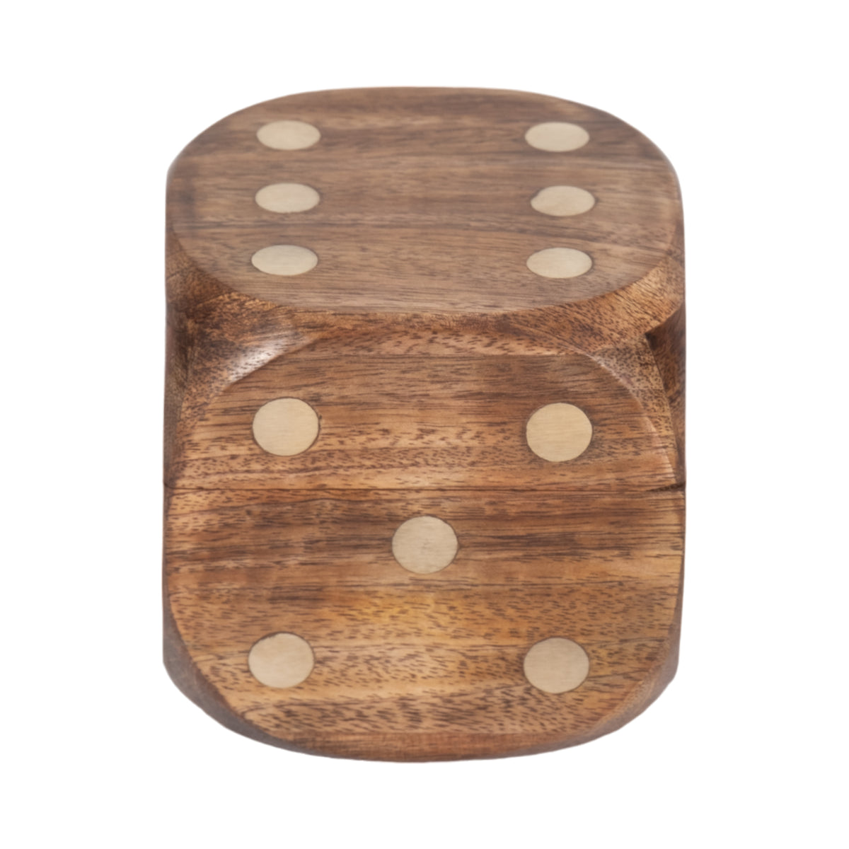 Old Hopland Brown Dice Box with Dice Inside