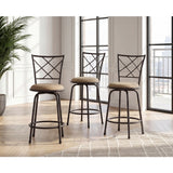 Nexus Brown 3-Piece Pack Convertible Swivel Counter/Pub Height Chair