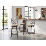 Nexus Brown 3-Piece Pack Convertible Swivel Counter/Pub Height Chair