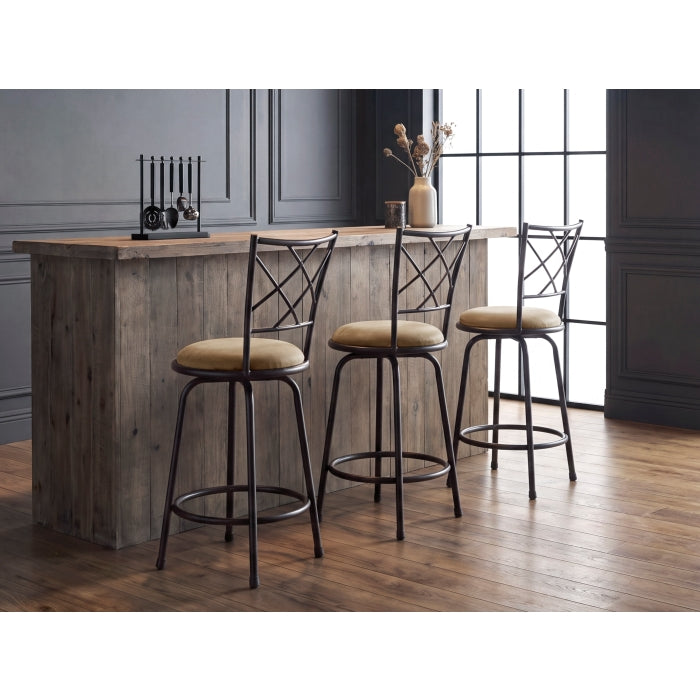 Nexus Brown 3-Piece Pack Convertible Swivel Counter/Pub Height Chair