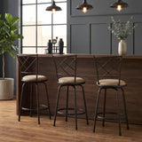 Nexus Brown 3-Piece Pack Convertible Swivel Counter/Pub Height Chair