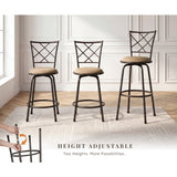 Nexus Brown 3-Piece Pack Convertible Swivel Counter/Pub Height Chair