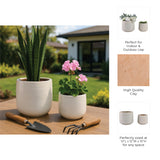 Peytonlake White Planters (Set of 2)