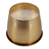Breckburn Gold Vanilla Metal Saucer Candle