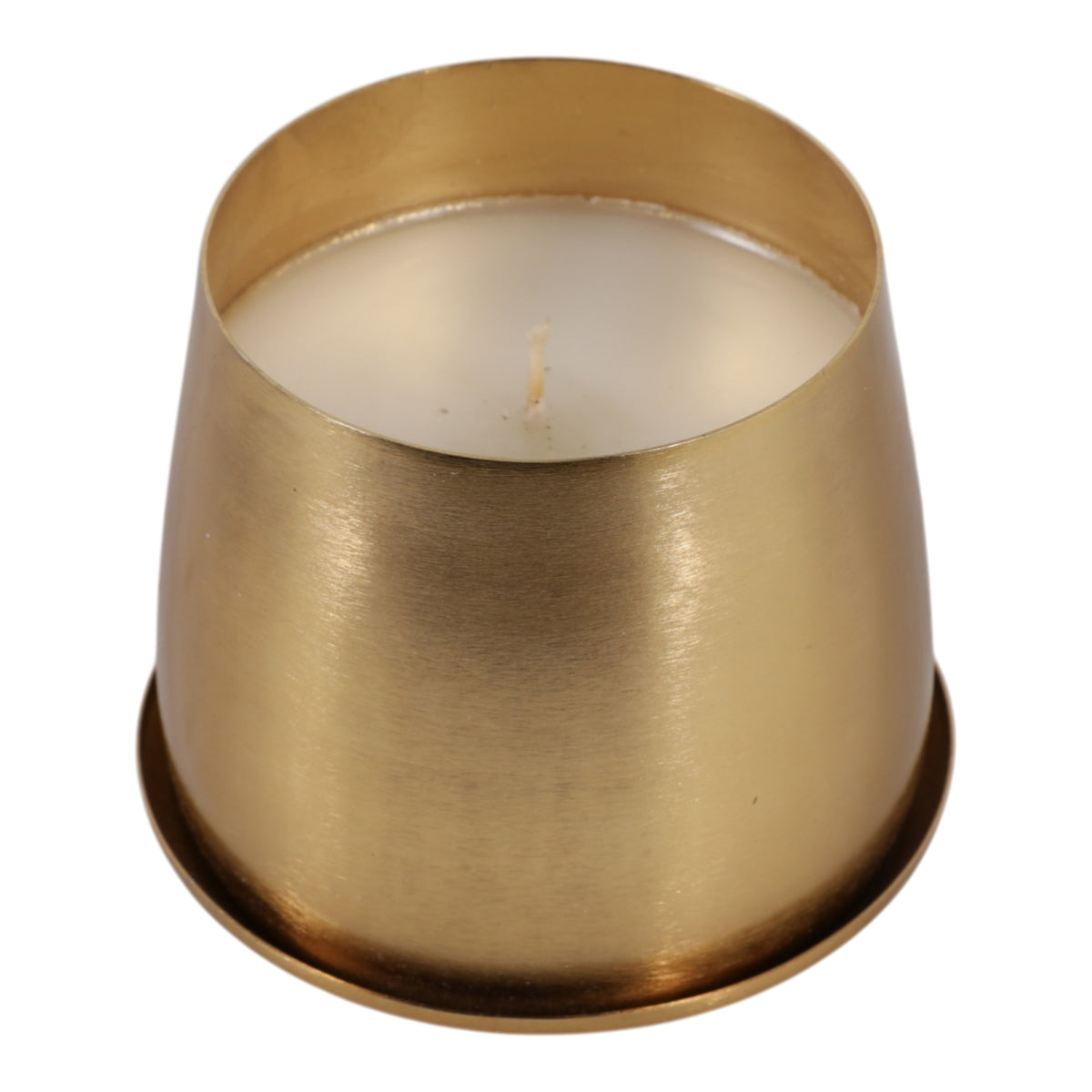 Breckburn Gold Vanilla Metal Saucer Candle
