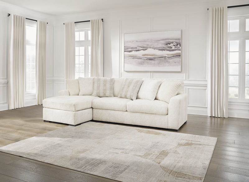 Chessington Ivory 2-Piece Sectional with Chaise - Ornate Home